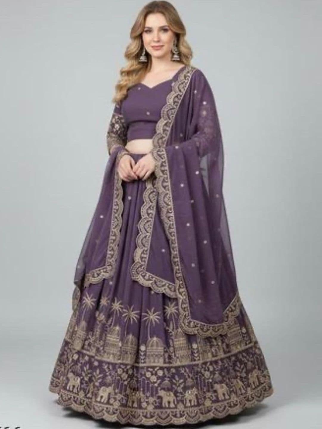 all about you Embroidered Ready to Wear Lehenga & Blouse With Dupatta - view 1