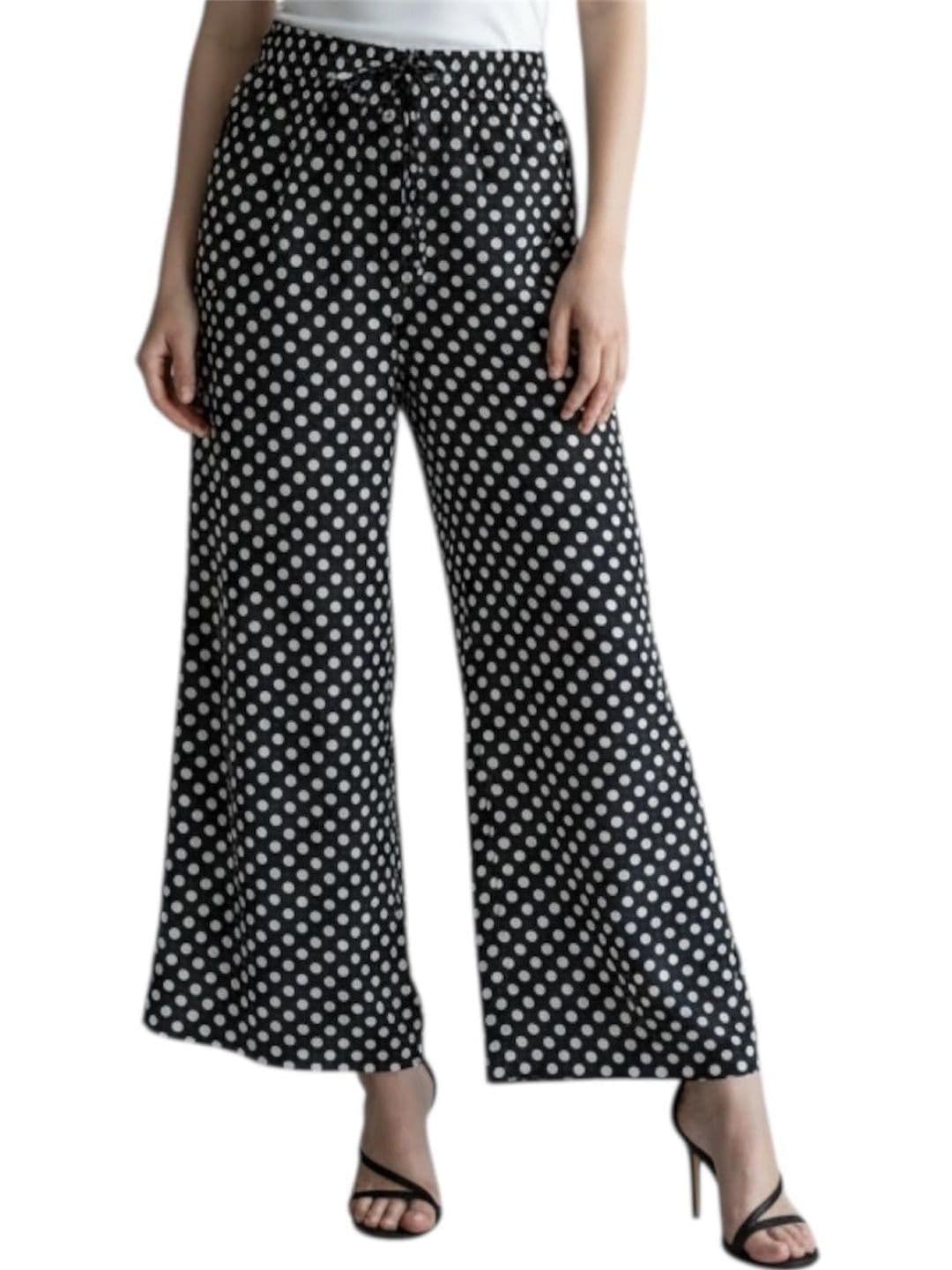 Nelwin Ji Women Polka Dot Printed Knitted Palazzos - view 1