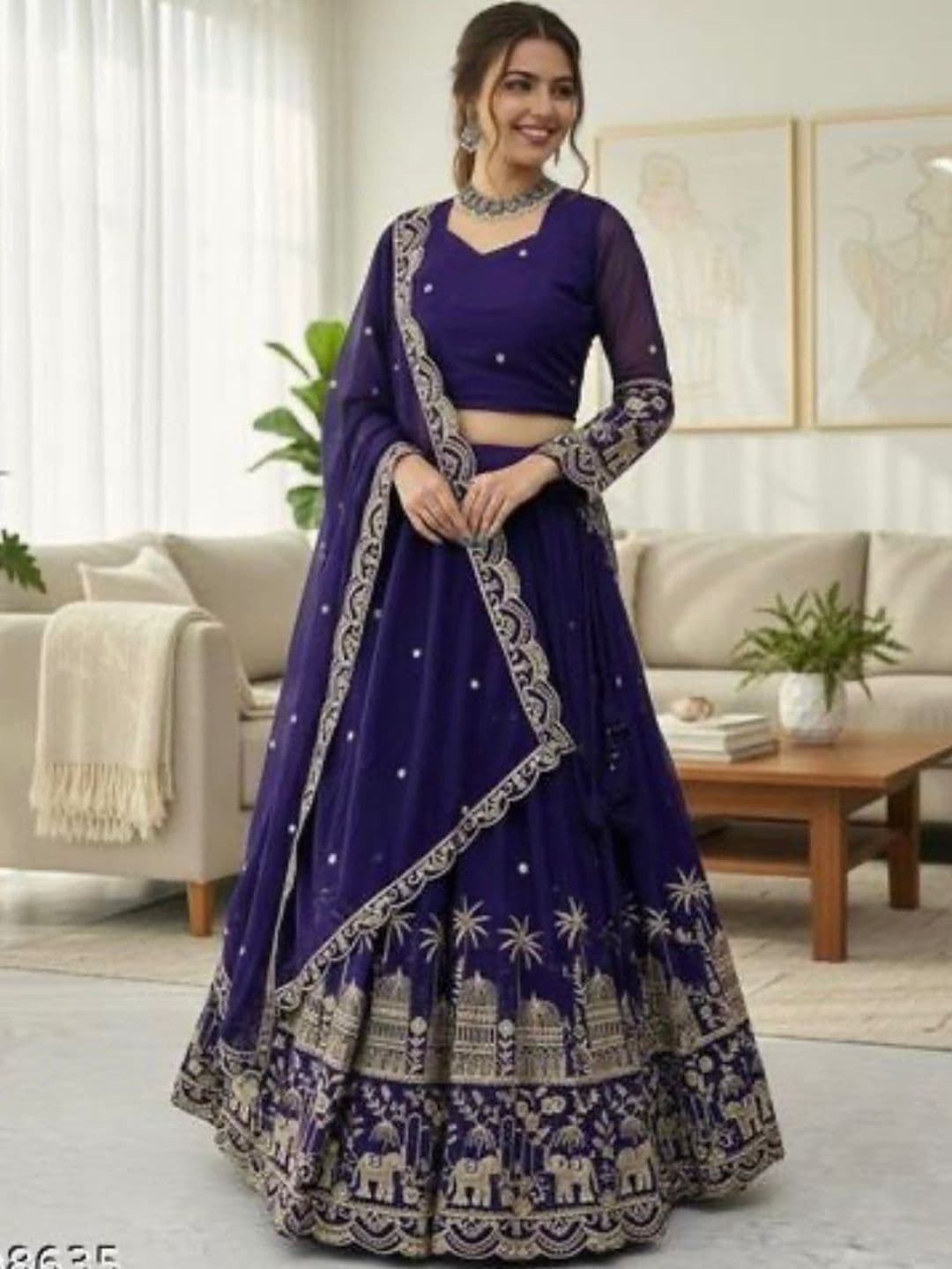 all about you Embellished Ready to Wear Lehenga & Blouse With Dupatta - view 1