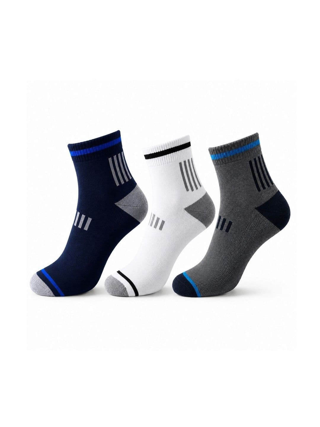 Dollar Men Pack of 3 Cotton Assorted Patterned Ankle Length Socks - view 1