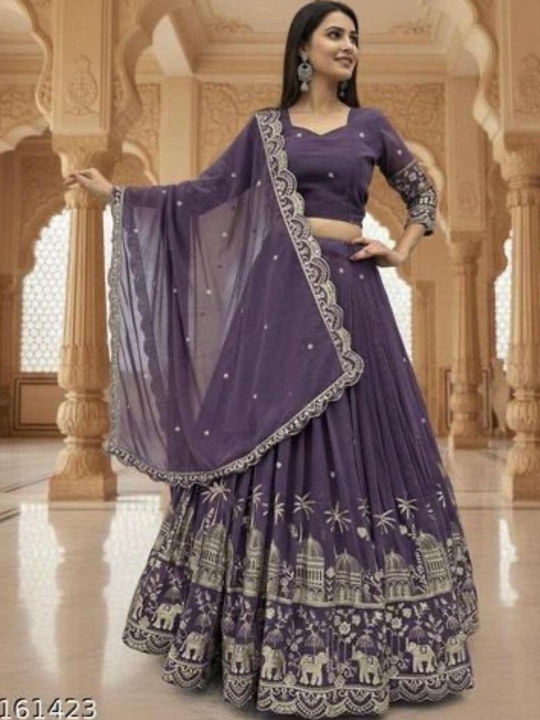 all about you Embellished Ready to Wear Lehenga & Blouse With Dupatta - view 1