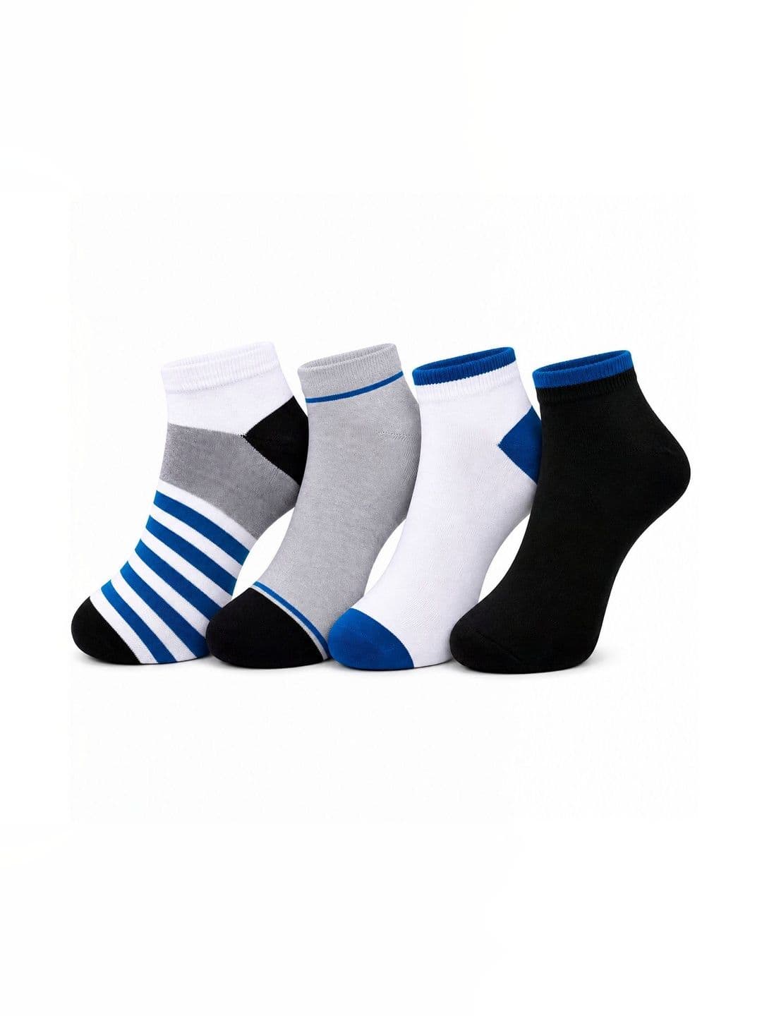 Dollar Men Pack of 4 Cotton Assorted Patterned Ankle Length Socks - view 1