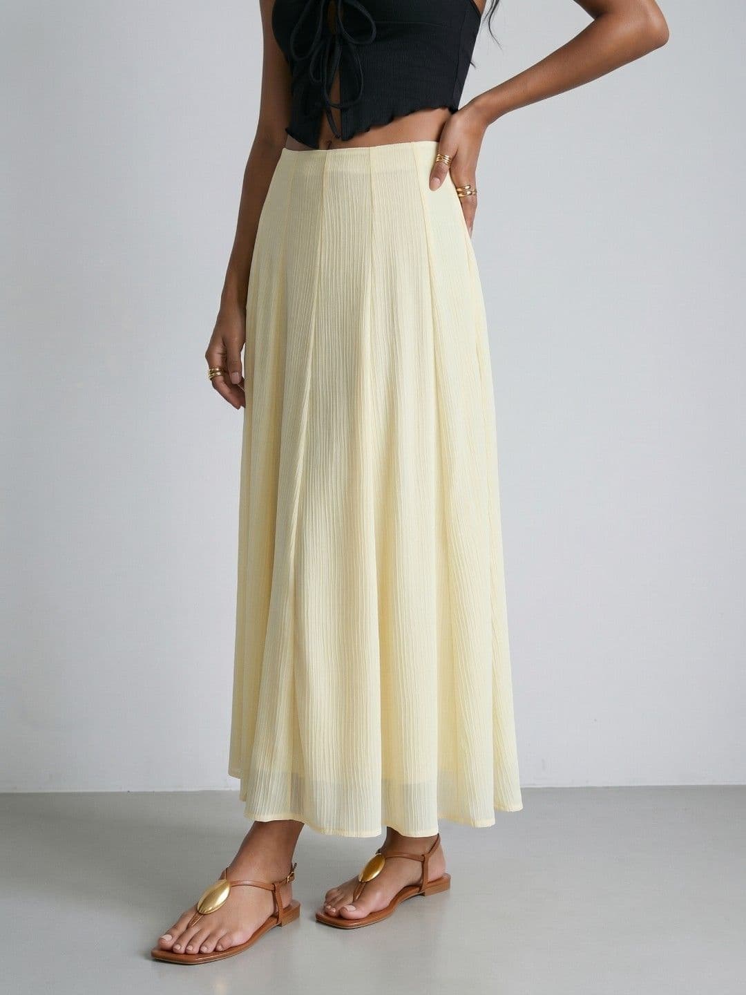 Phosphorus Crush A Line Maxi Skirts - view 1