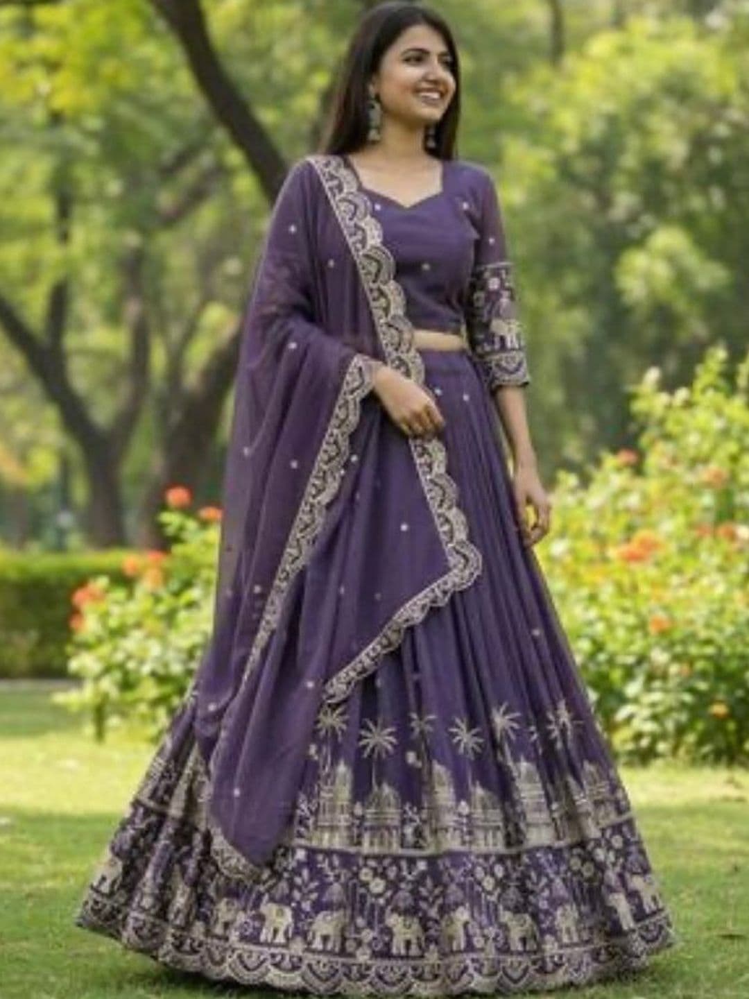 all about you Embroidered Ready to Wear Lehenga & Blouse With Dupatta - view 1