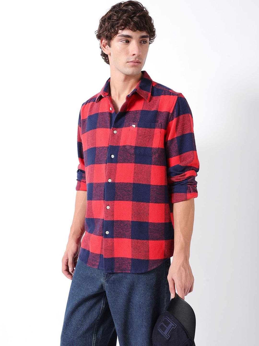 THE BEAR HOUSE Men Cotton Checked Regular Fit Shirt - view 1