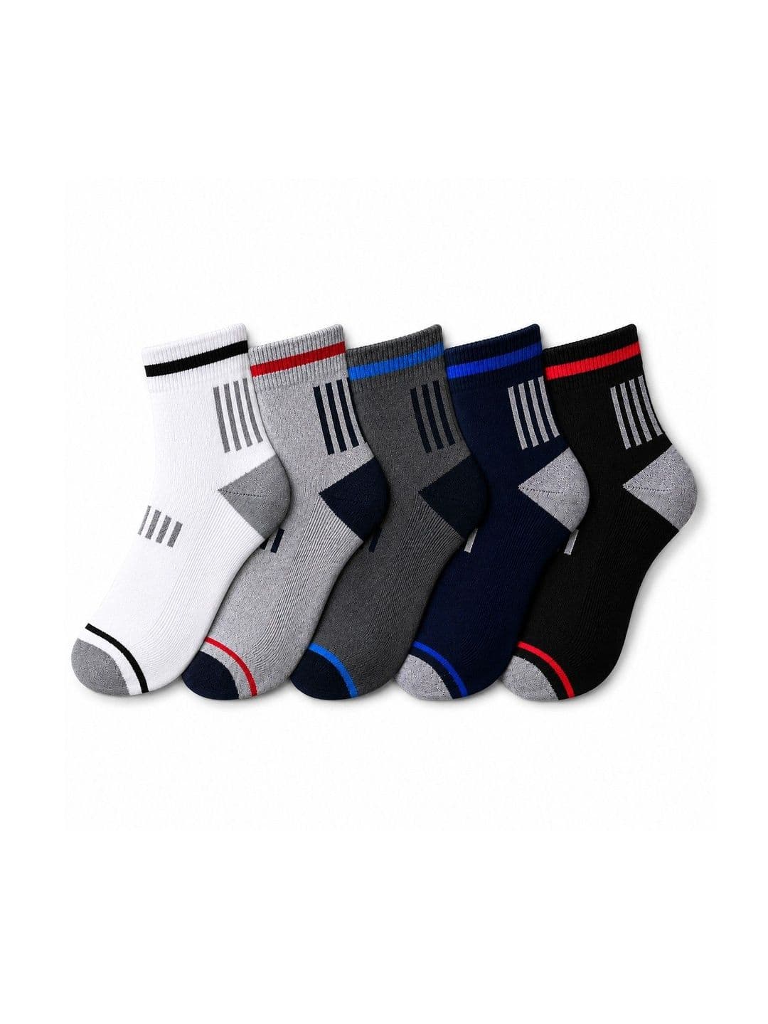 Dollar Men Pack of 5 Cotton Assorted Patterned Ankle Length Socks - view 1