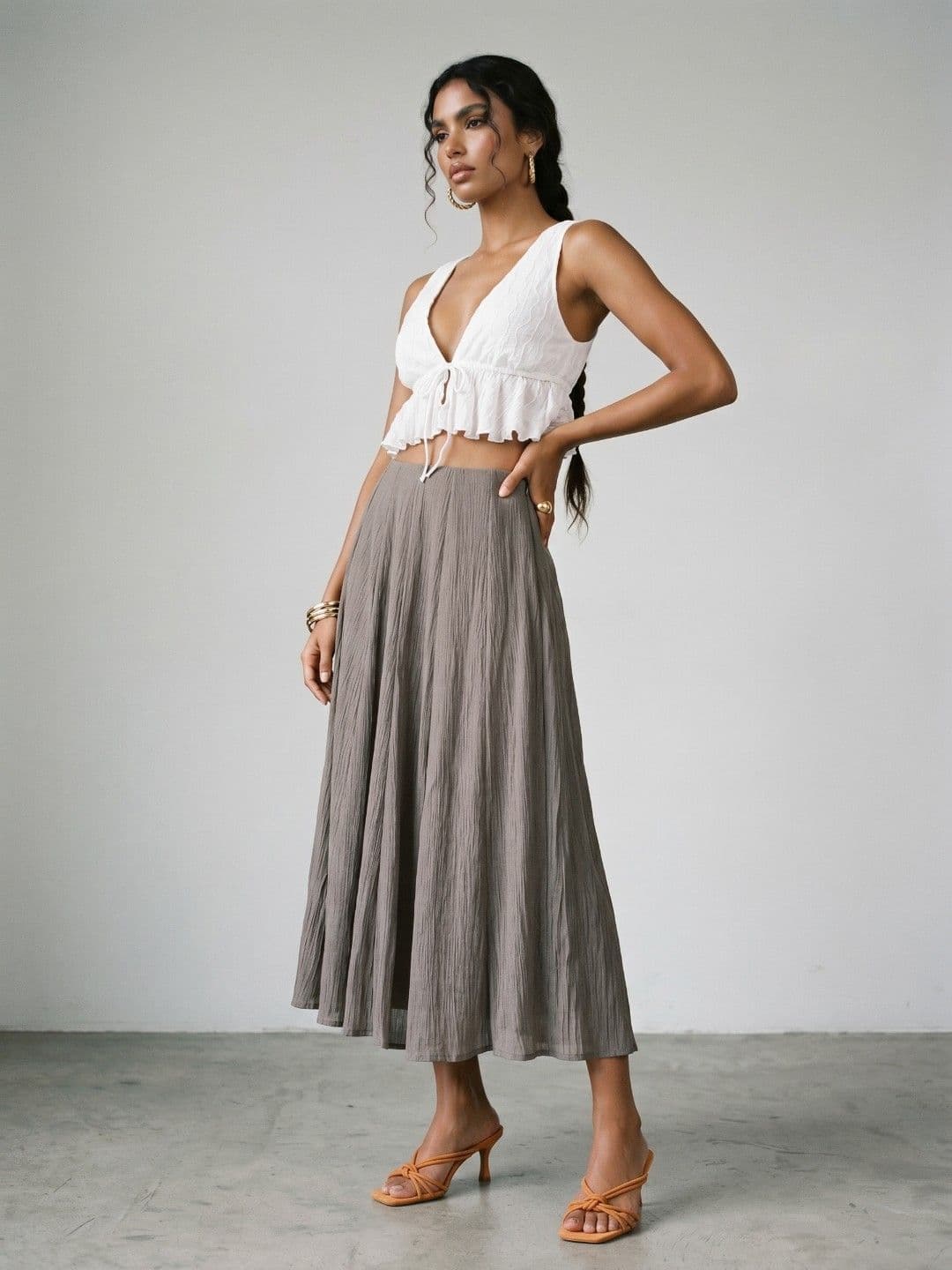 Phosphorus Crush A Line Maxi Skirt - view 1