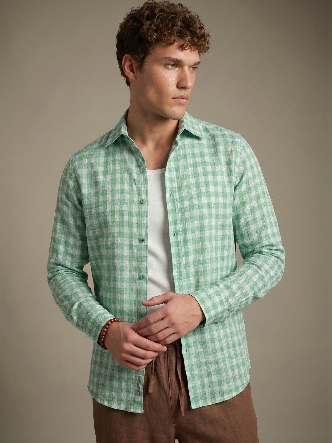 glitchez Men Relaxed Gingham Checks Checked Casual Shirt - view 1