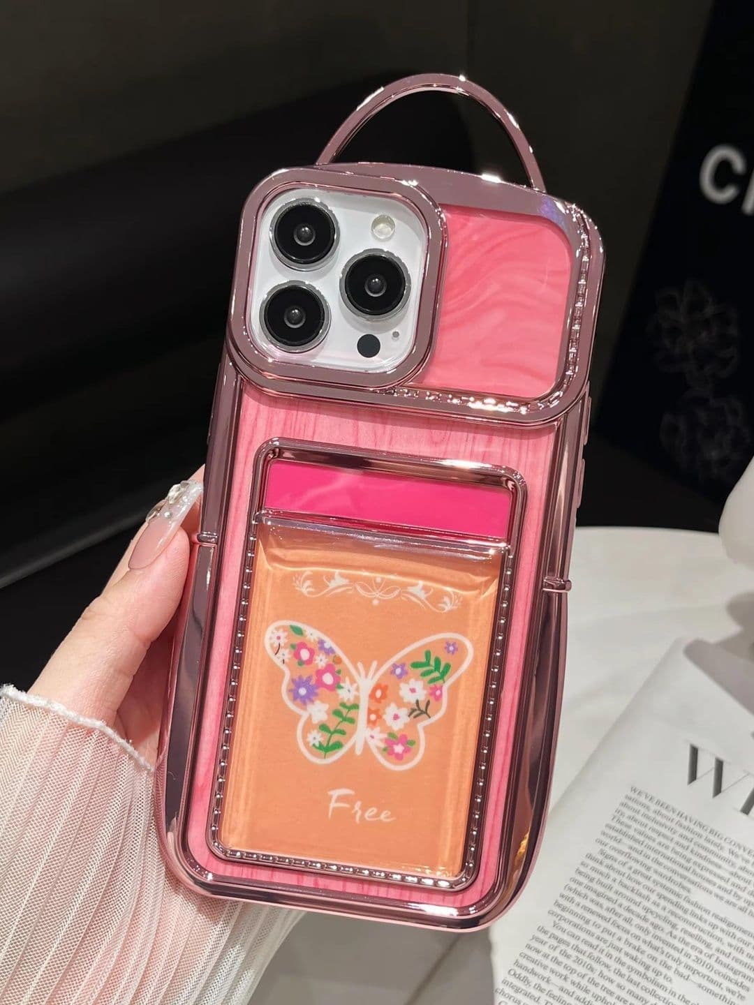 COVERLY Floral Printed iPhone 15 Pro Max Back Case Mobile Accessories