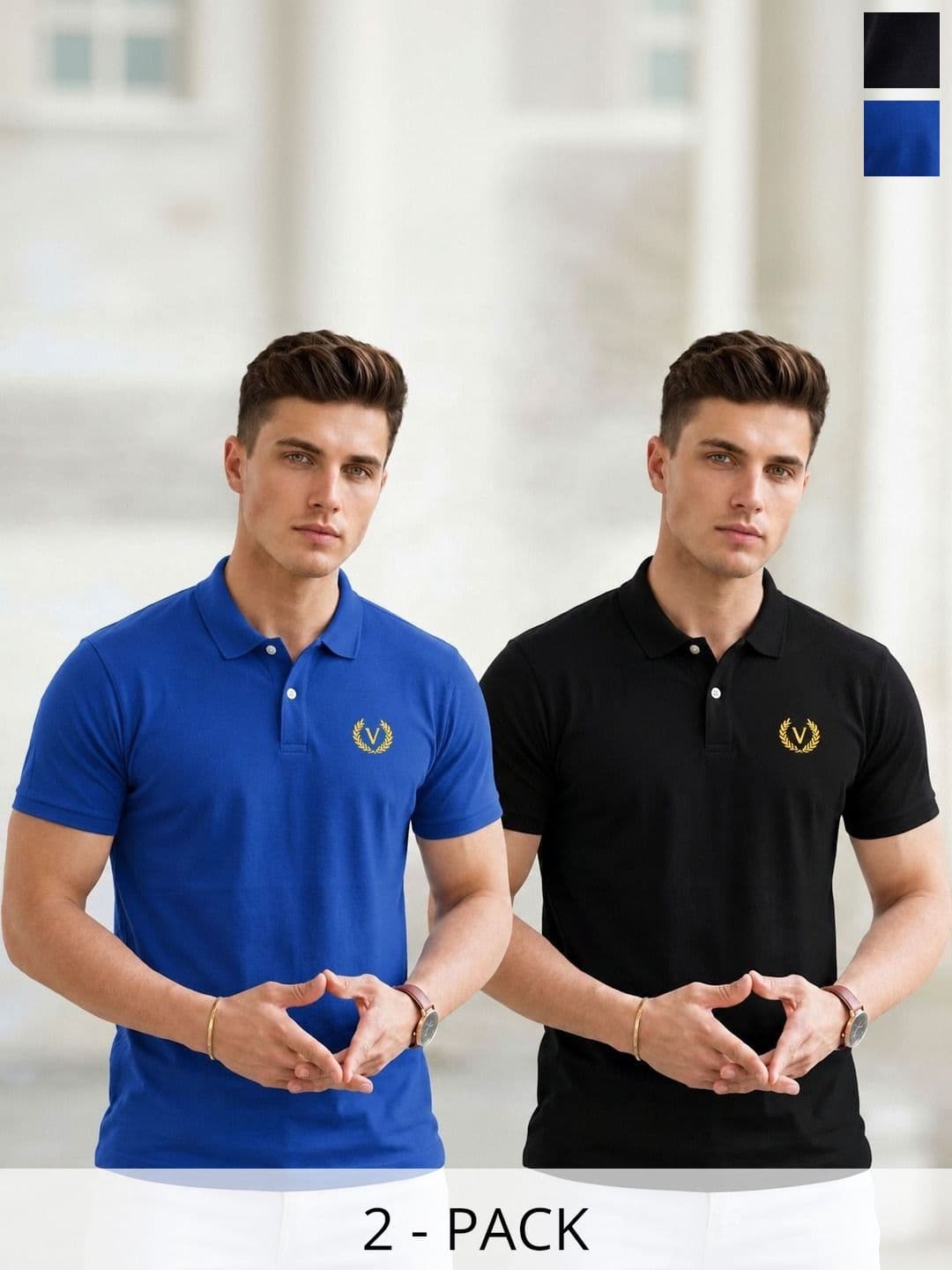 MACK JONNEY Men Brand Logo 2 Polo Collar T-shirt - view 1