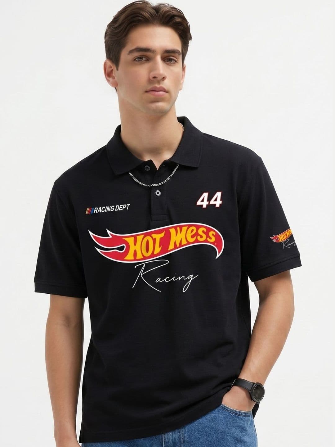 Kook N Keech Men Printed Polo Collar T-shirt - view 1