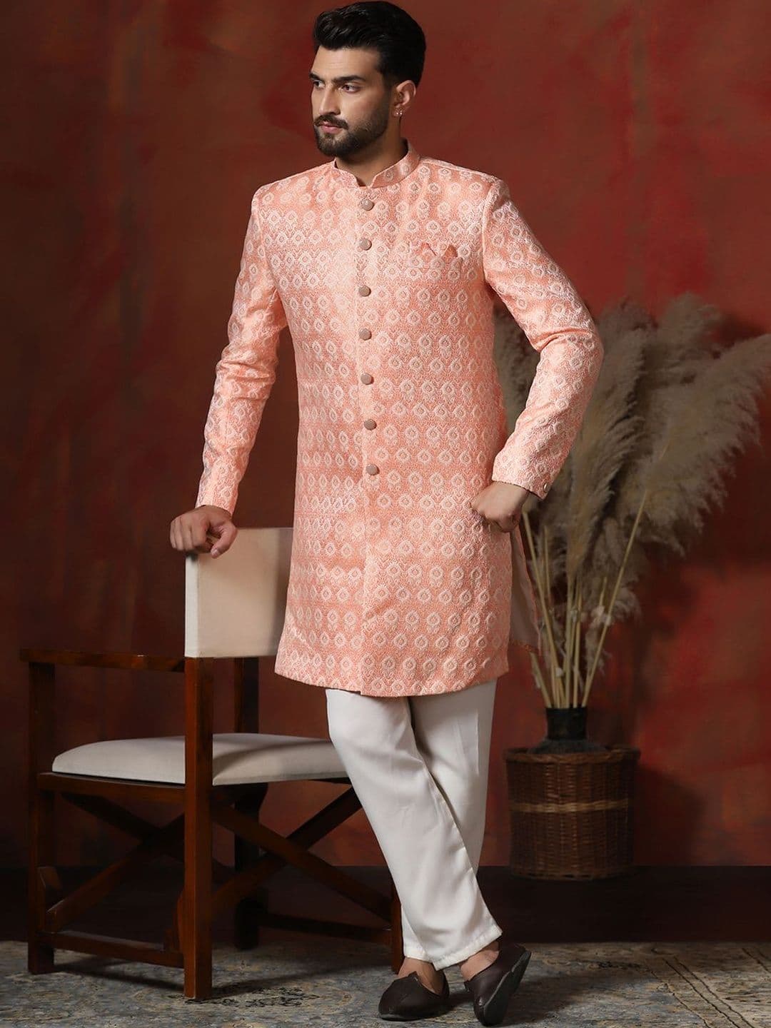 SOURAGYA Embroidered Sherwani Set