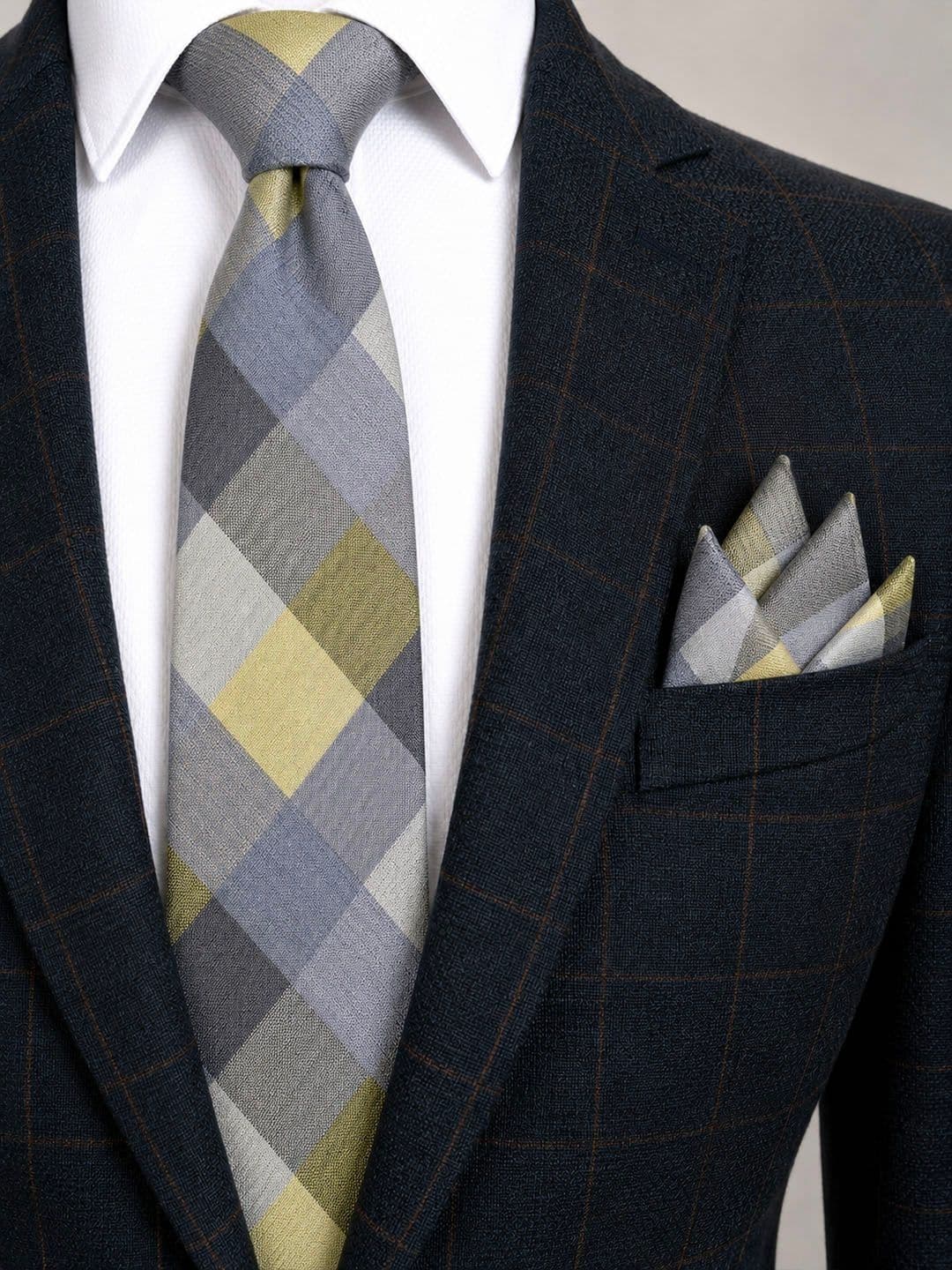 Cazzano Men Checked Broad Tie - view 1