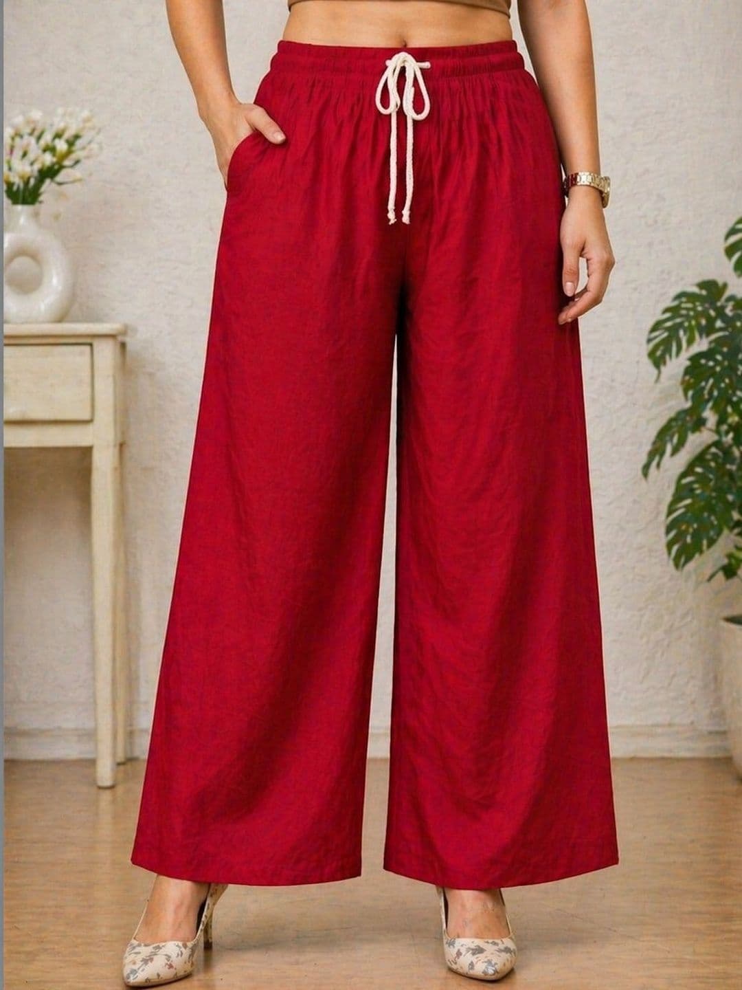 Karthav Fashion Women Flared Handloom Ethnic Palazzos - view 1