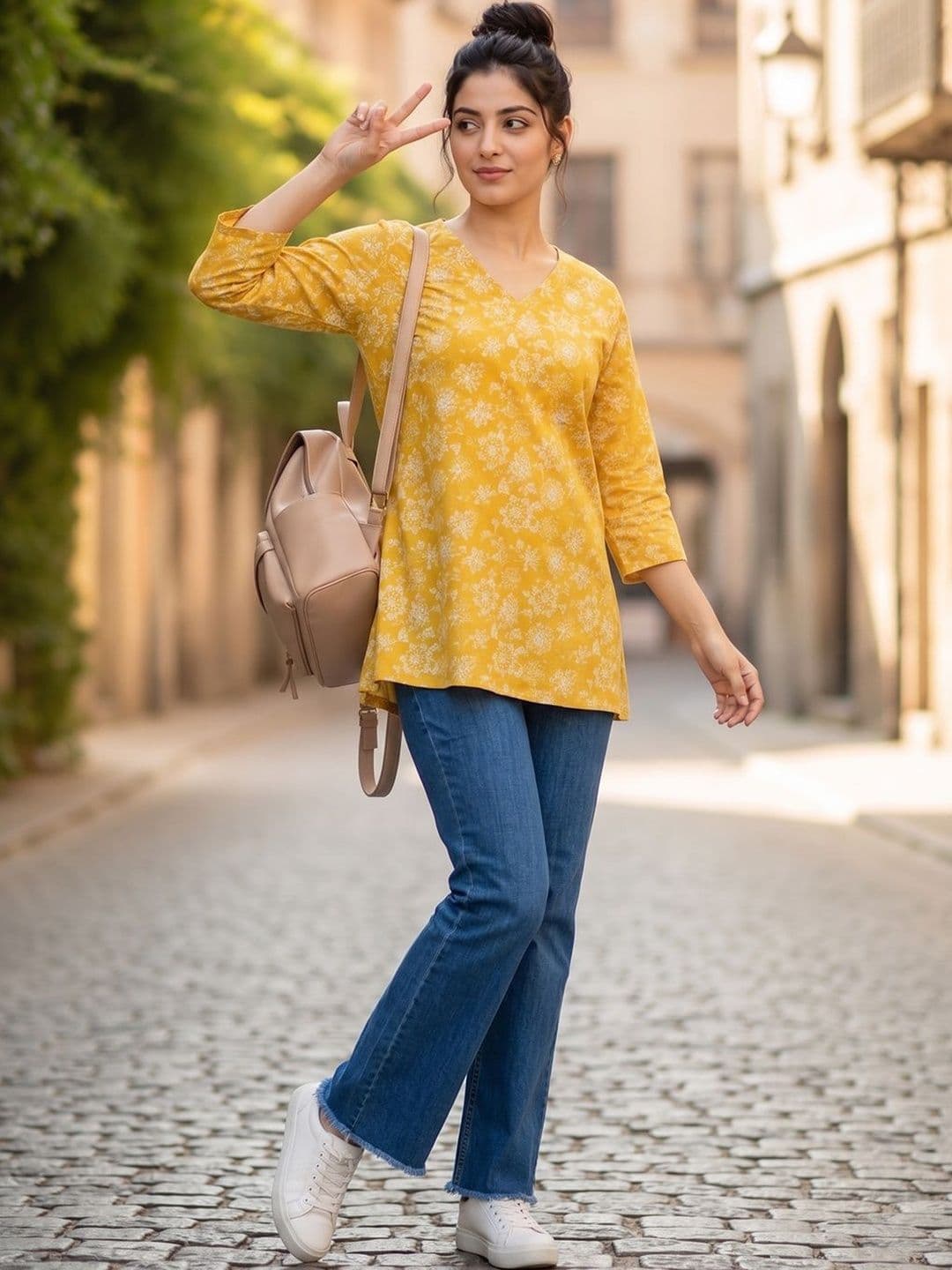 AADVIKA Women Floral Printed Kurta - view 1