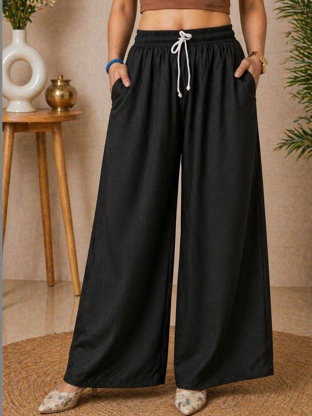 Karthav Fashion Women Flared Handloom Ethnic Palazzos - view 1