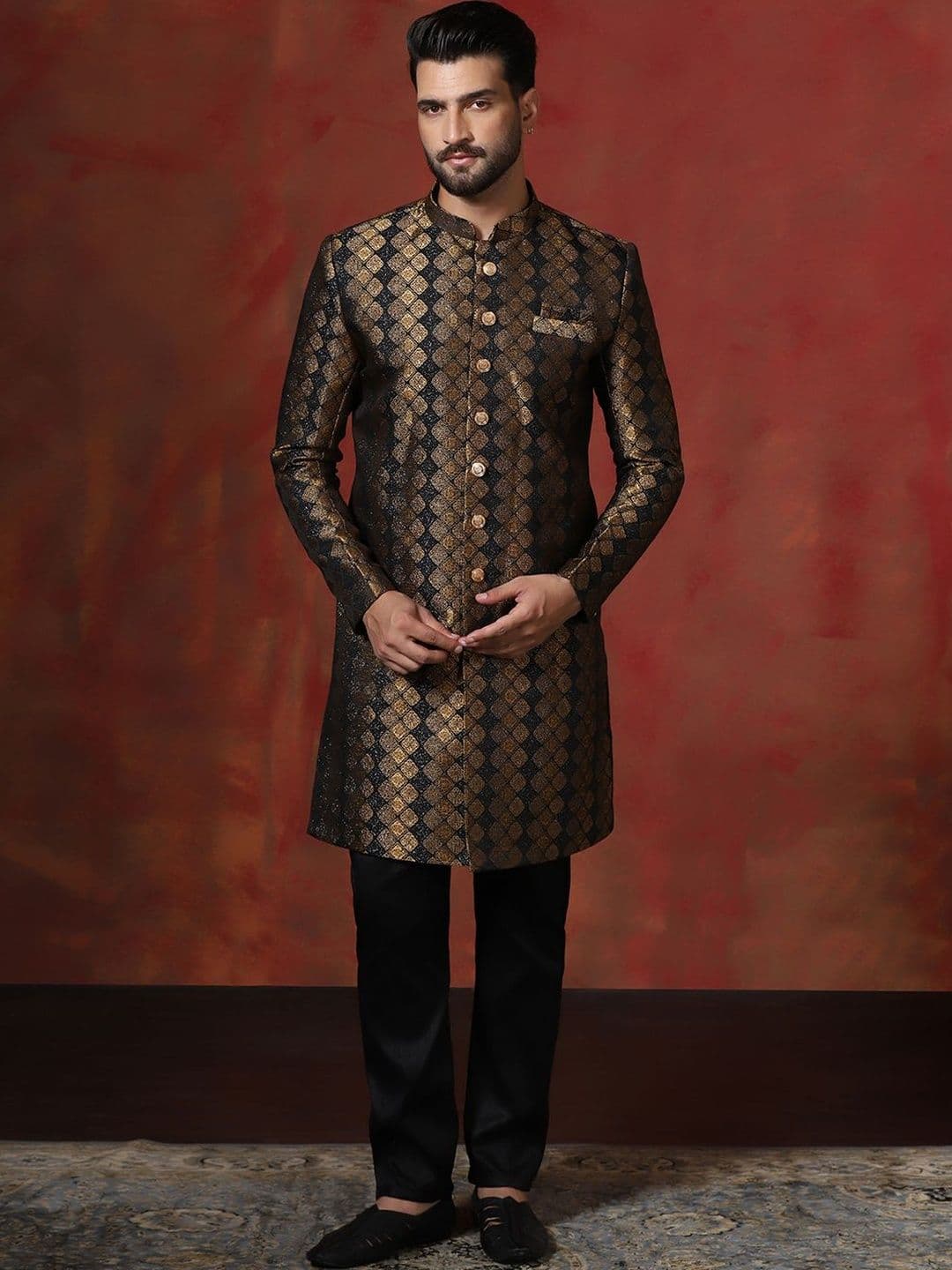 SOURAGYA Embroidered Sherwani Set