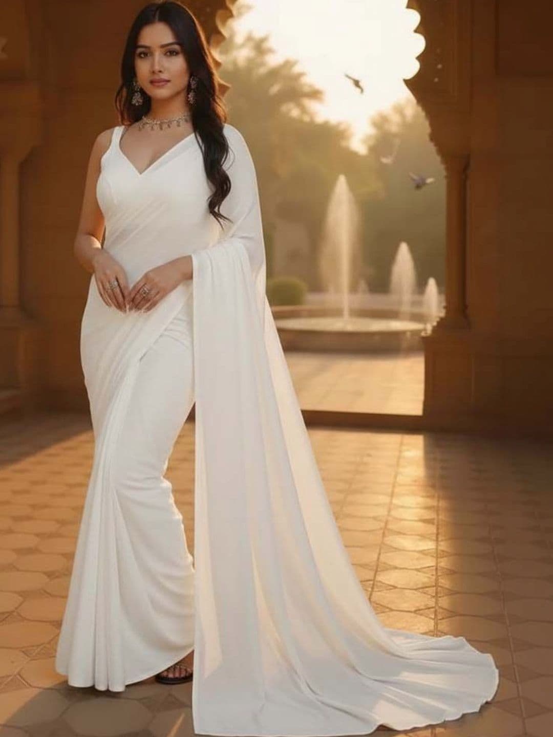 Moda Rapido Poly Georgette Saree - view 1