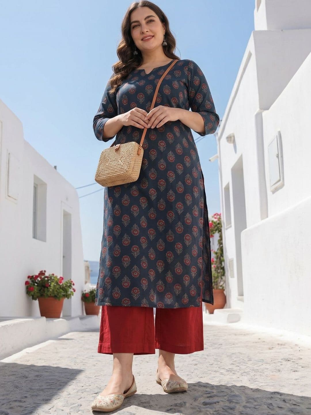 AADVIKA Women Ethnic Motifs Printed Indie Prints Kurta - view 1