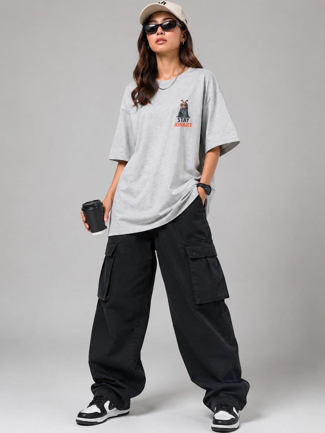 KASSUALLY Janata GenZ Oversized Graphic Cotton T-Shirt - view 1