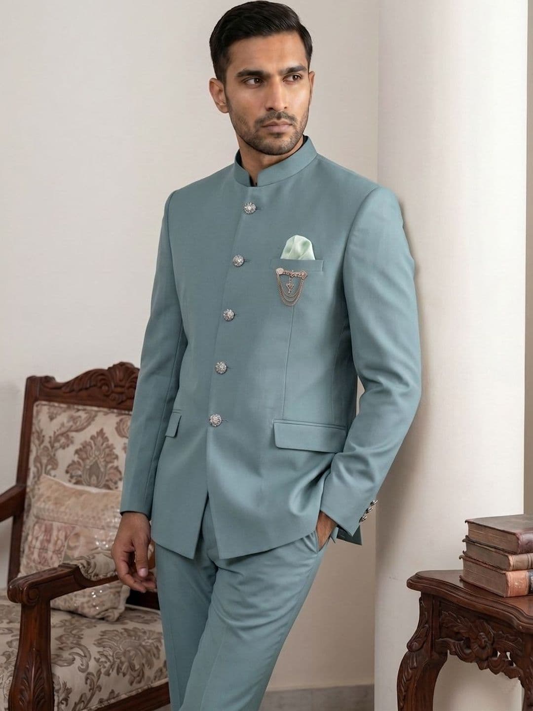 Jompers Mandarin Collar Sherwani Set - view 1