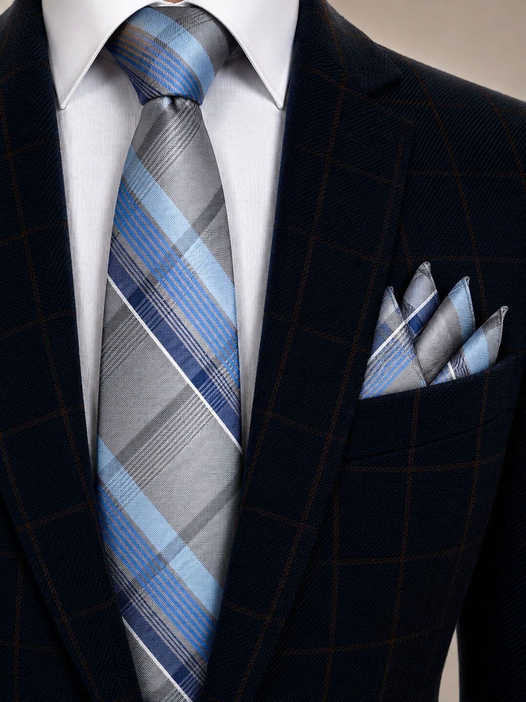 Cazzano Men Checked Broad Tie - view 1