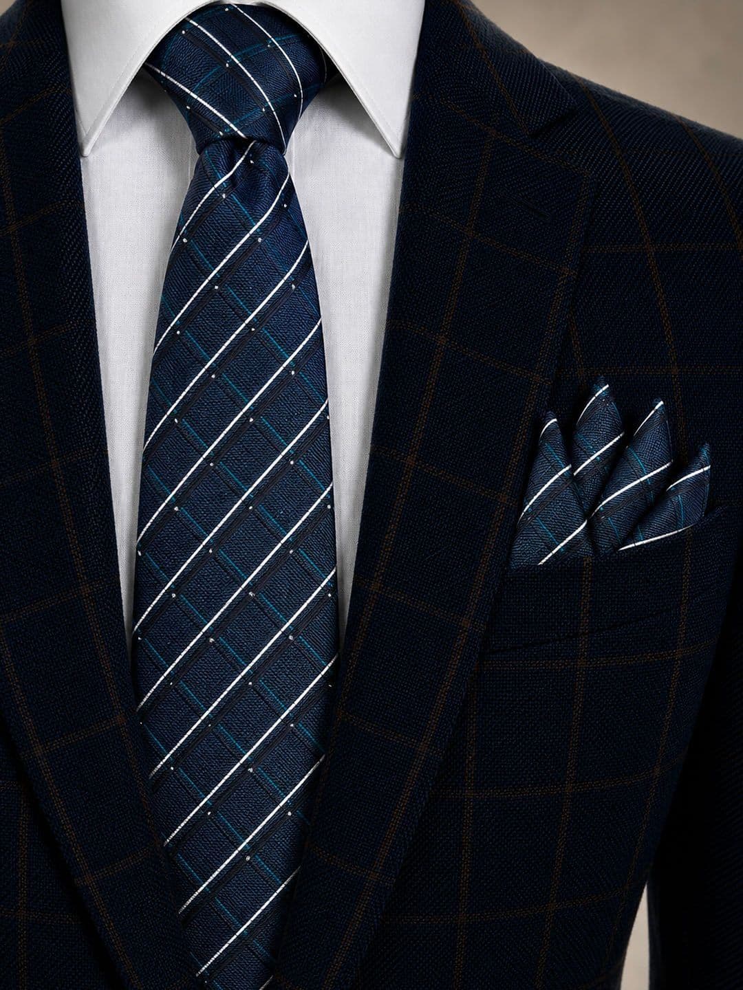 Cazzano Men Checked Broad Tie - view 1