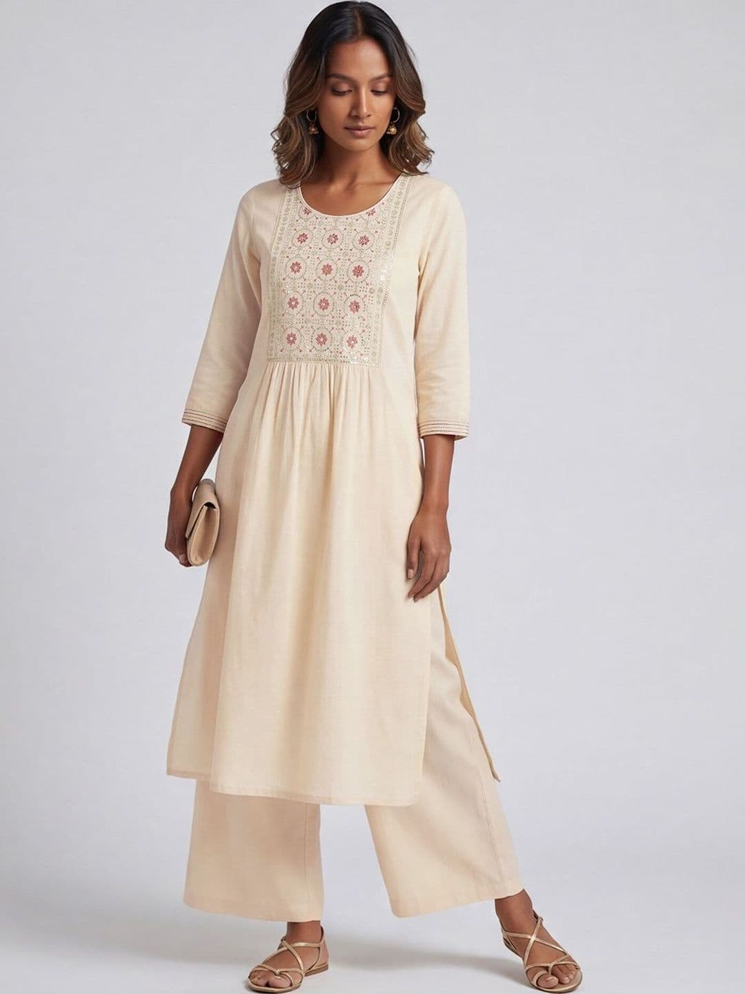 max Women Ethnic Motifs Embroidered Sequinned Anarkali Kurta - view 1