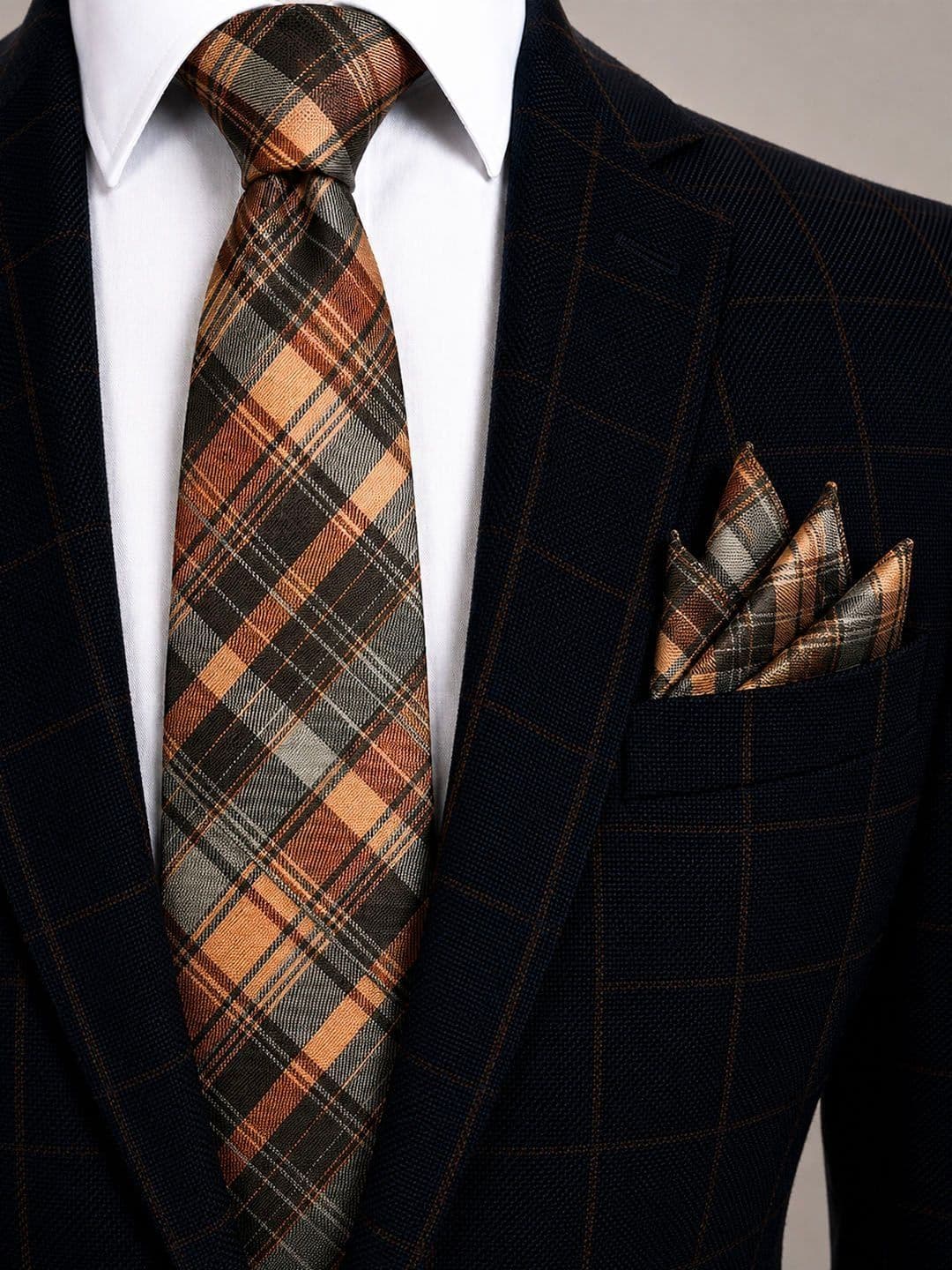 Cazzano Men Checked Broad Tie - view 1