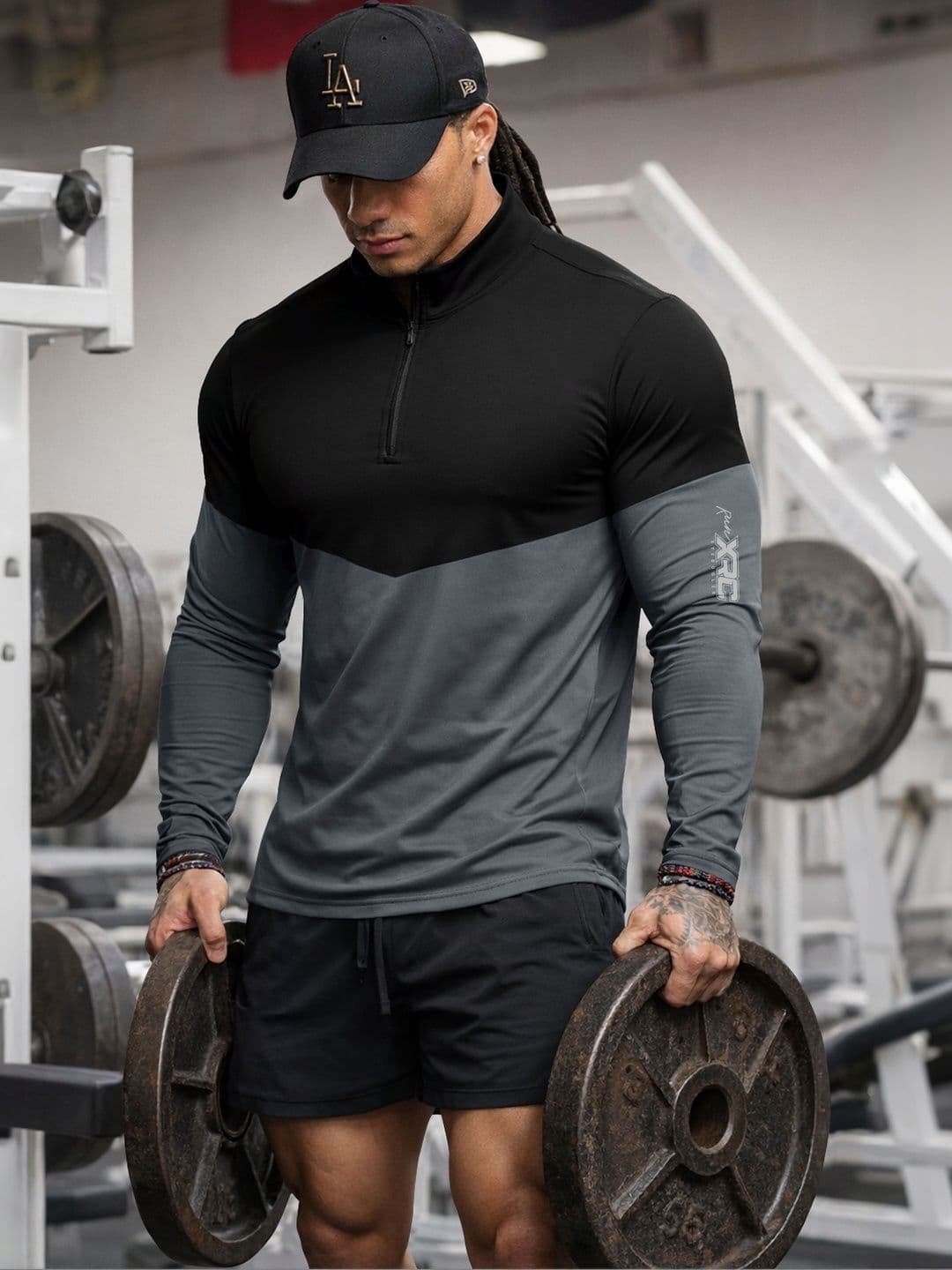 Eyebogler Men Colourblocked Mandarin Collar T-shirt - view 1