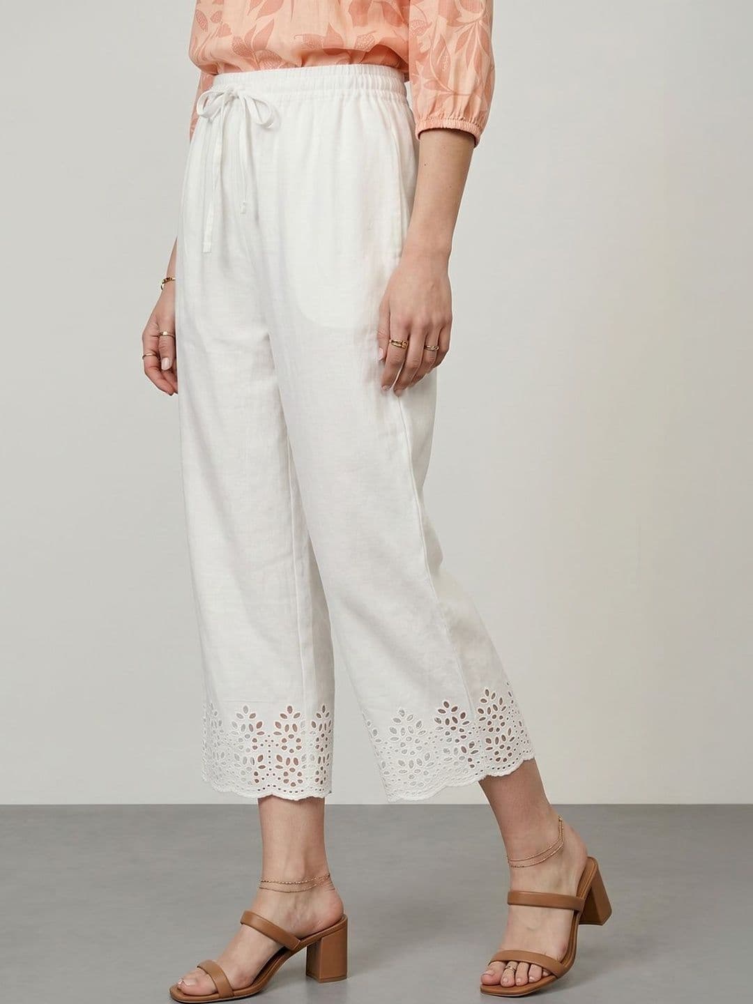 max Women Embellished Cropped Palazzos - view 1