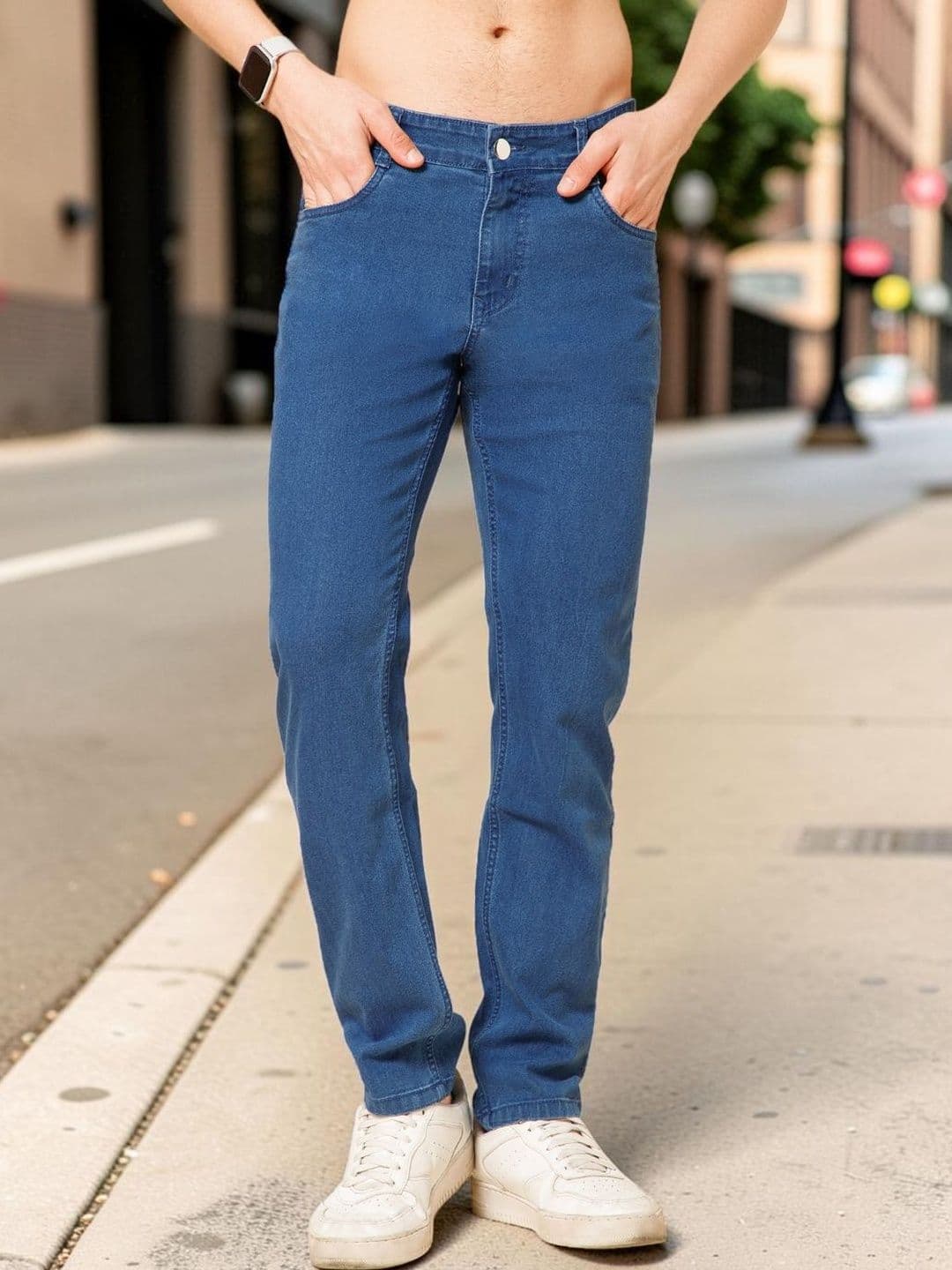 R.Code by The Roadster Life Co. Men Regular Fit Mid-Rise Stretchable Jeans - view 1