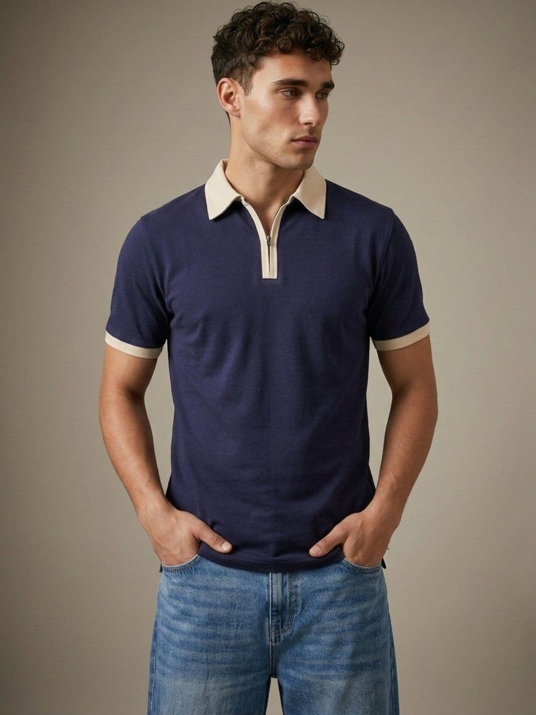 glitchez Men's Polo Collar Regular Fit T-shirt - view 1