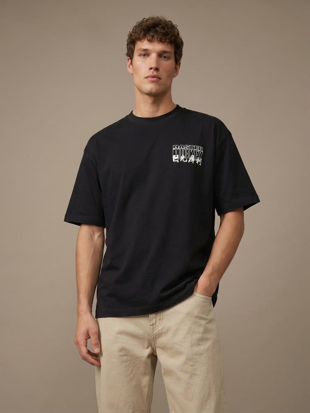glitchez Master Mickey Graphic Oversized Fit T-shirt - view 1