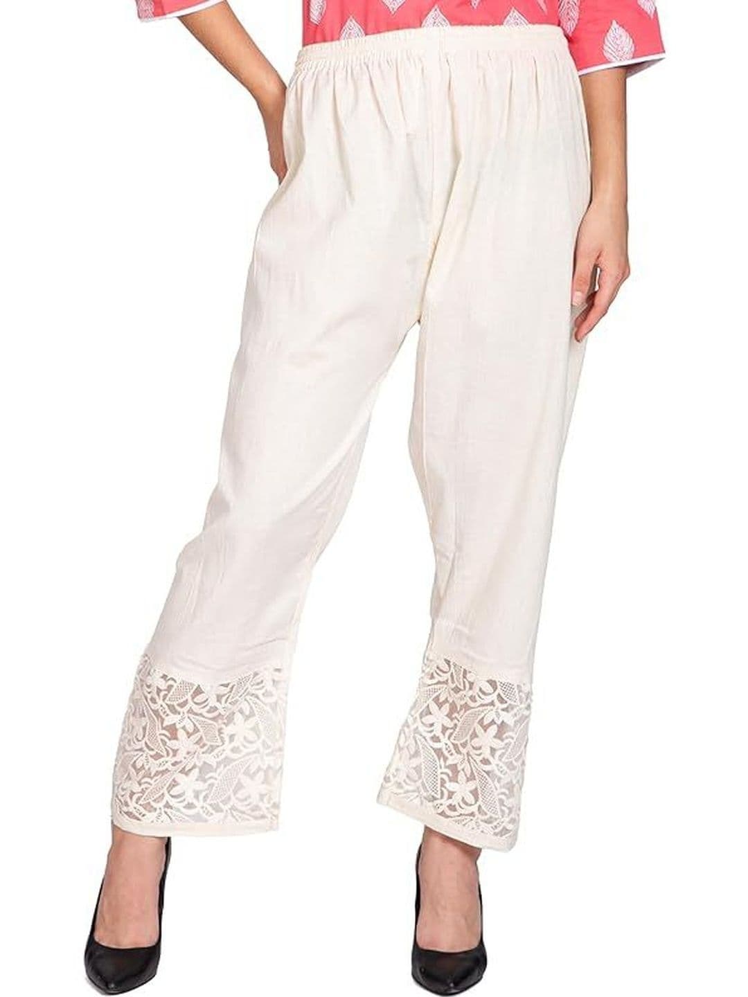 TNQ Women Floral Embroidered Cropped Ethnic Palazzos - view 1
