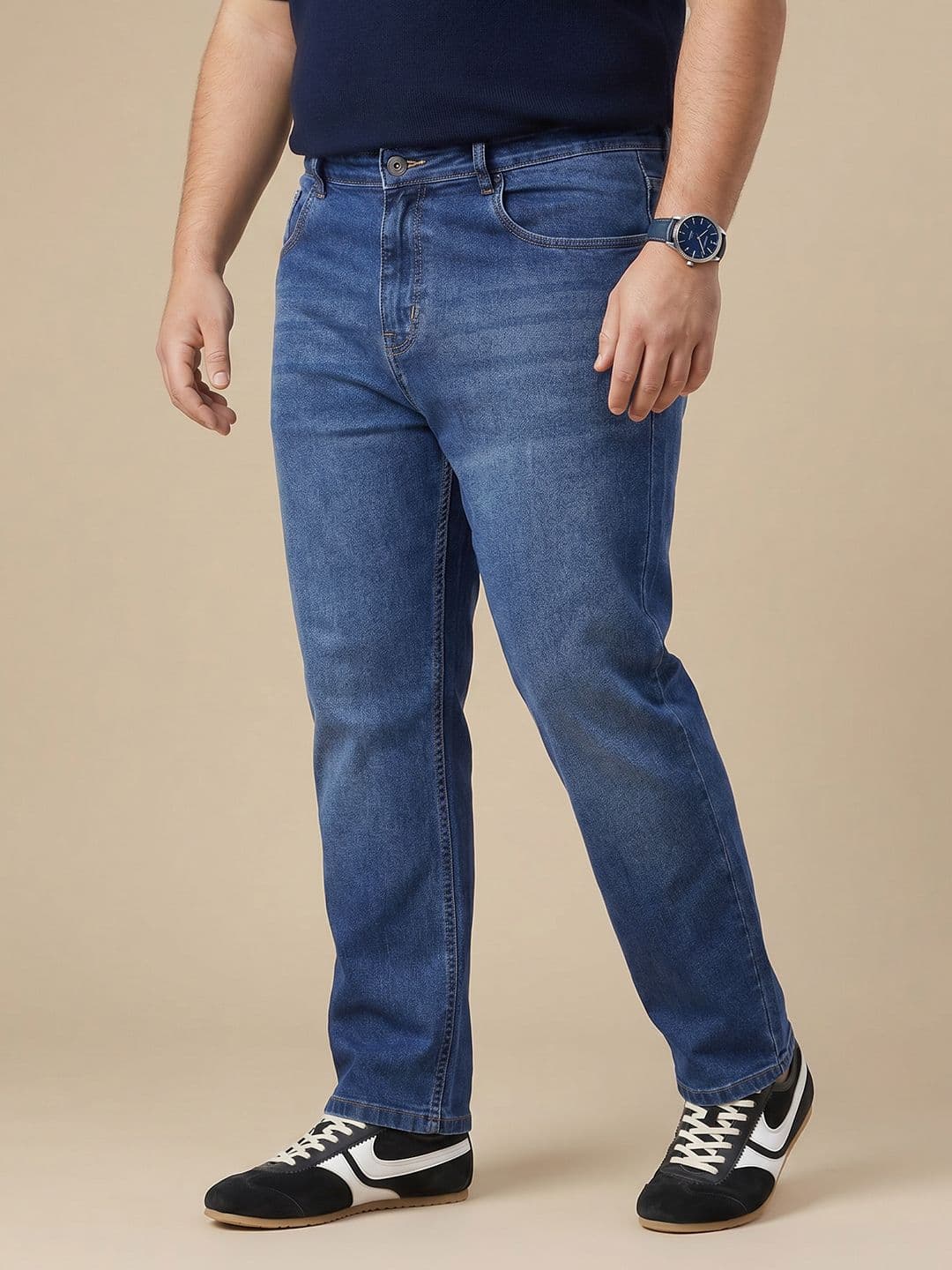 Sztori Men Plus Size Regular Fit Stretchable Jeans