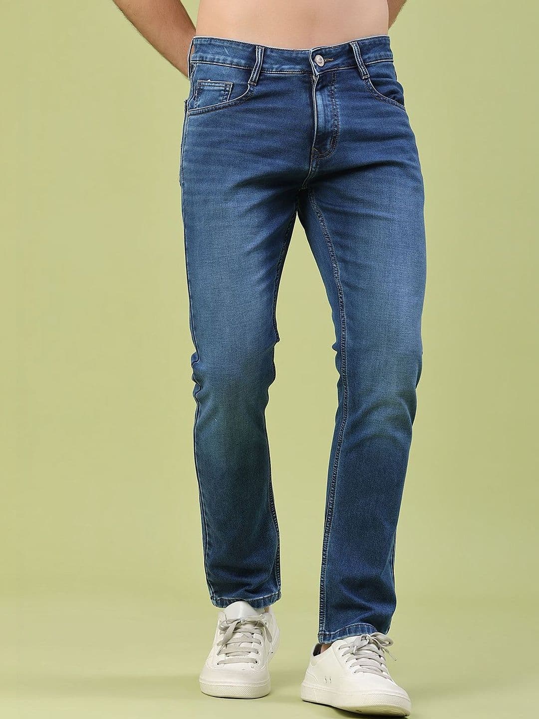 V-Mart Men Skinny Fit Mid-Rise Light Fade Jeans