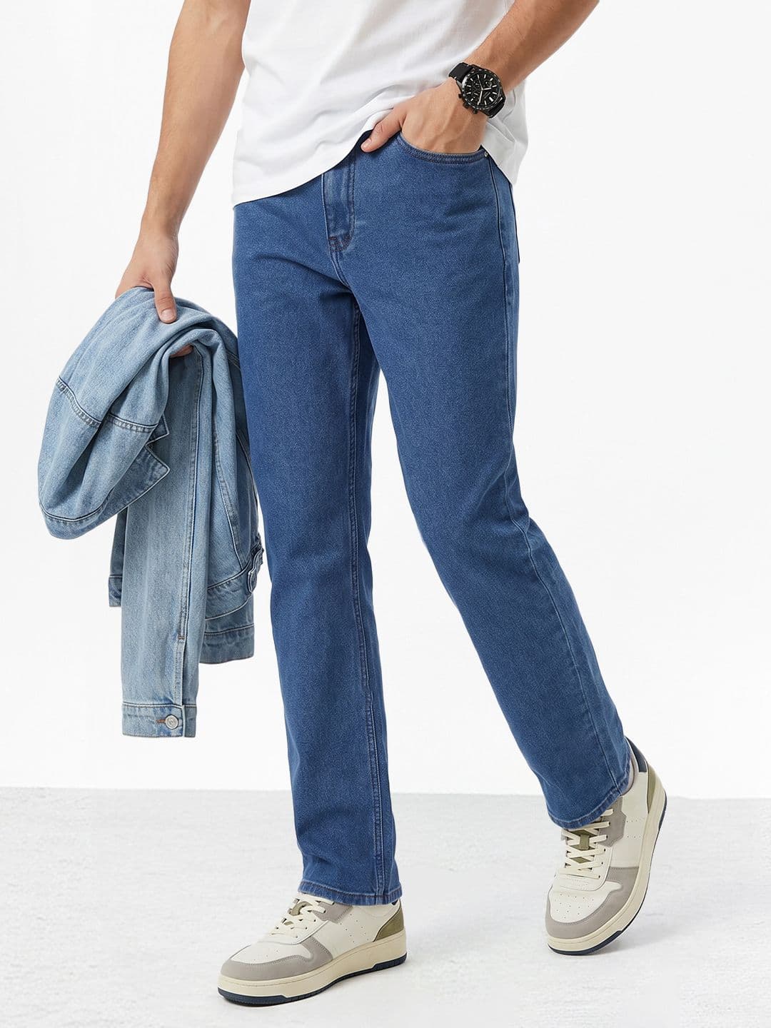 Aeropostale Men Straight Fit Mid-Rise Stretchable Jeans - view 1