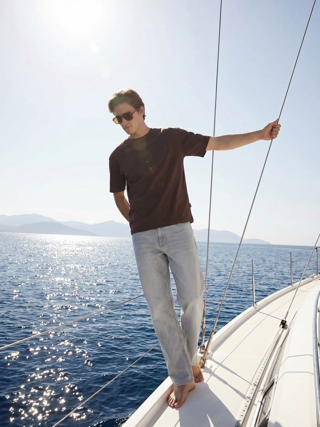 Nautica Oversized Drop-Shoulder Sleeves T-shirt - view 1