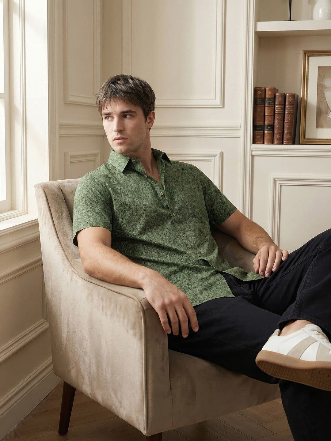 THE SHIRT CODE Floral Printed Pure Cotton Casual Shirt - view 1