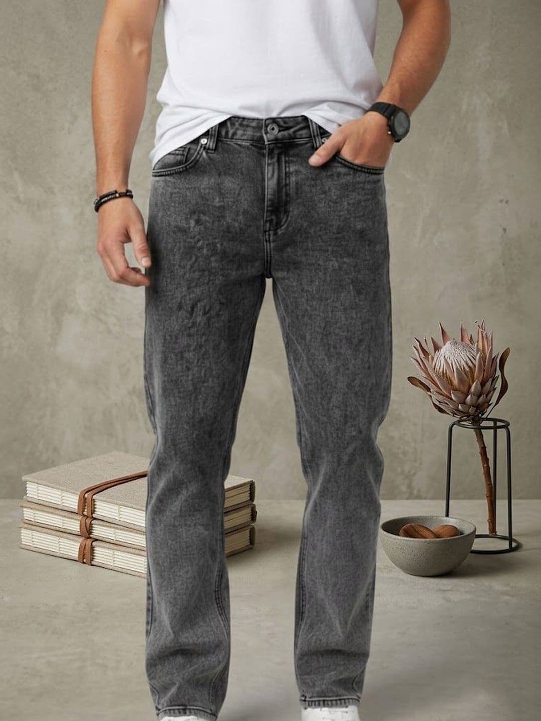 FEBRi Men Mid-Rise Heavy Fade Denim Jeans - view 1