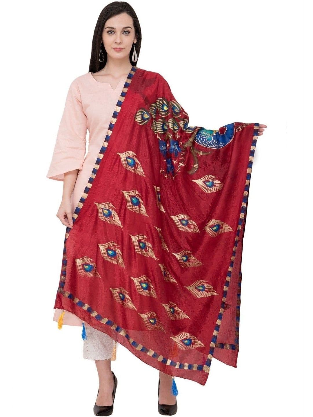 A R SILK Ethnic Motifs Printed Dupatta - view 1