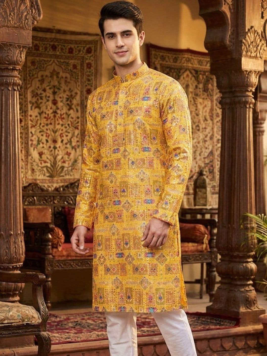 Moda Rapido Men Ethnic Motifs Printed Kurta - view 1