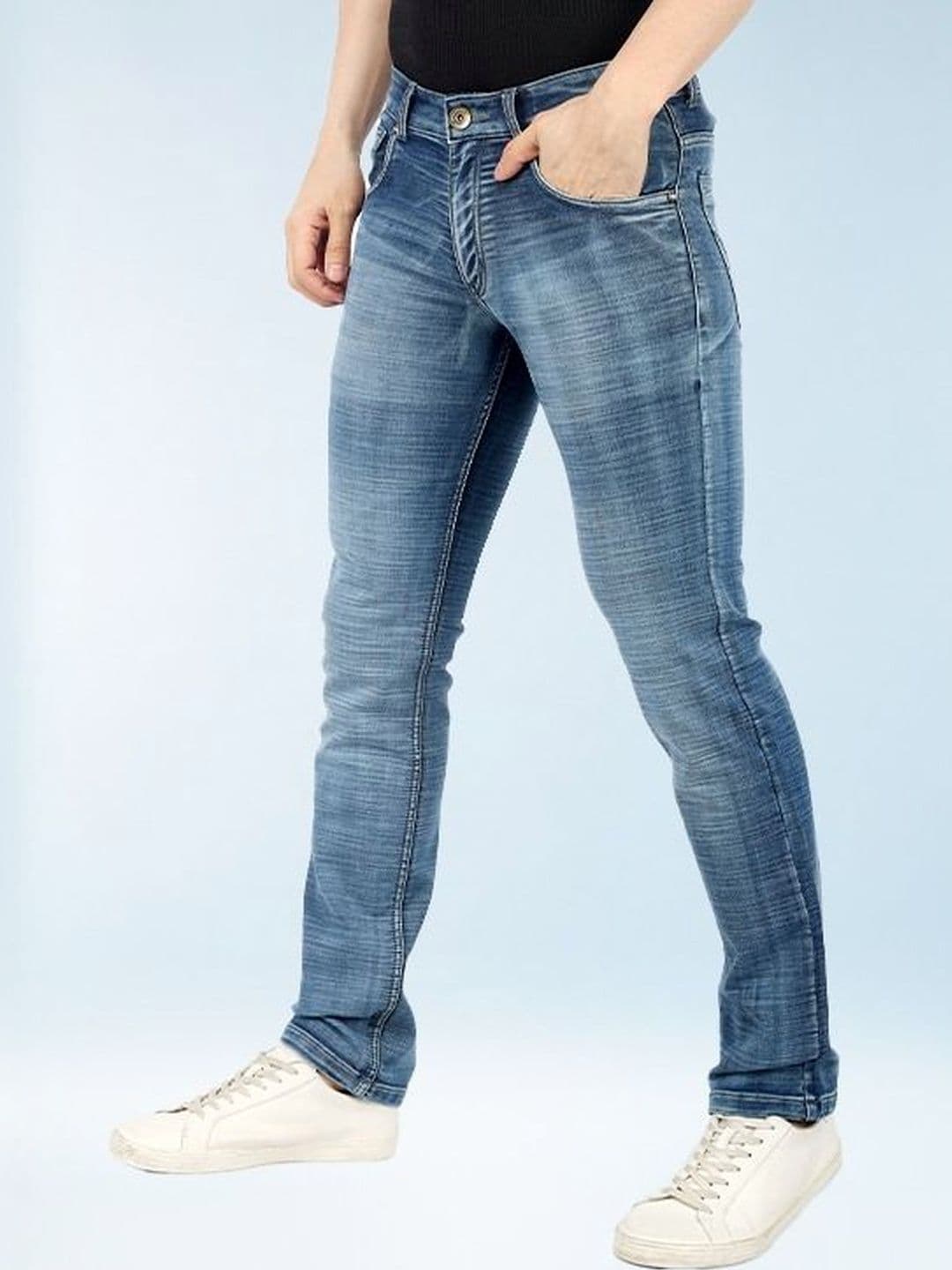 MoorXMoro Men Comfort Straight Fit Mid-Rise Light Fade Jeans - view 1