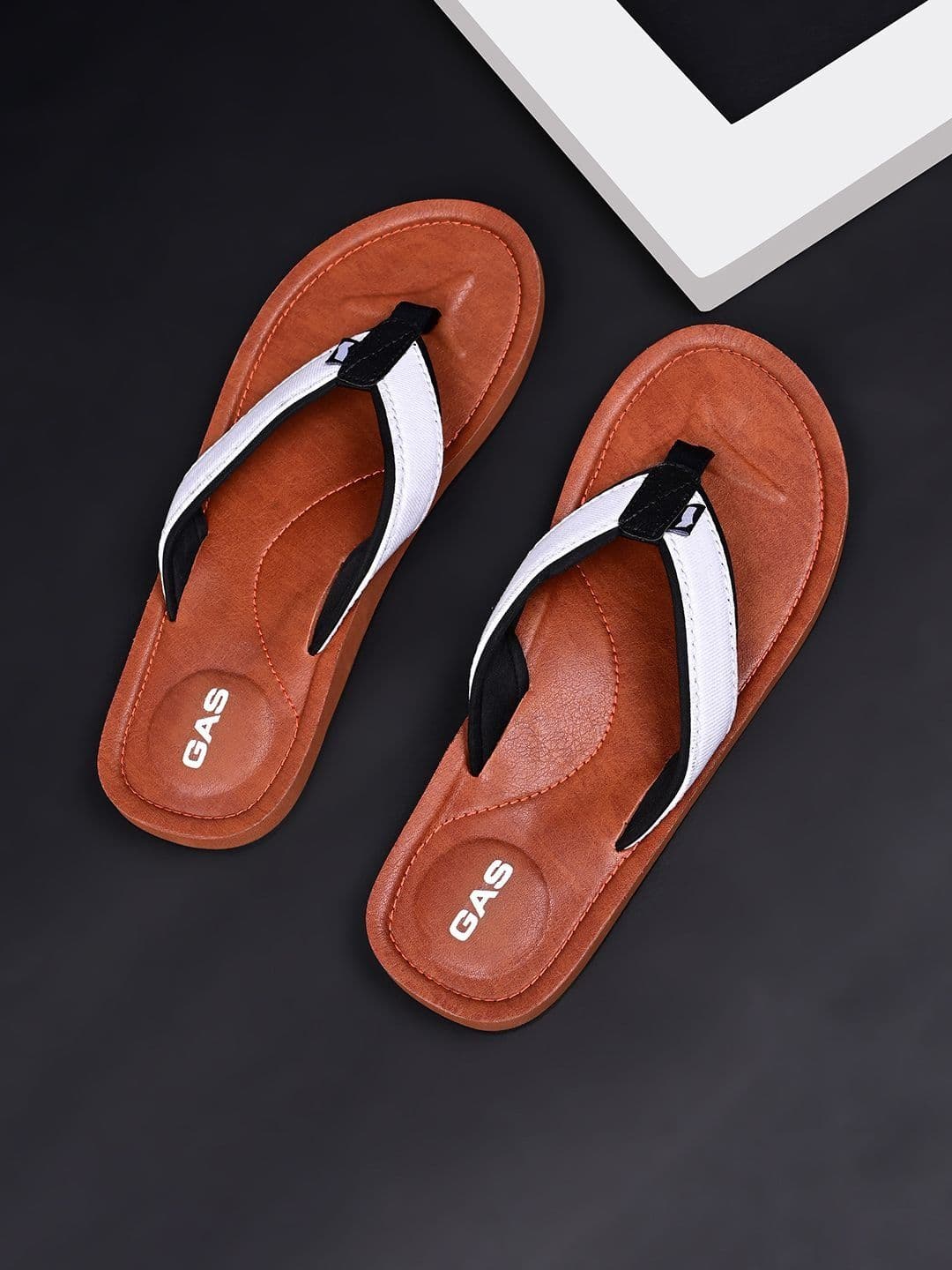 GAS Men Slate Breeze Orange Flipflops - view 1
