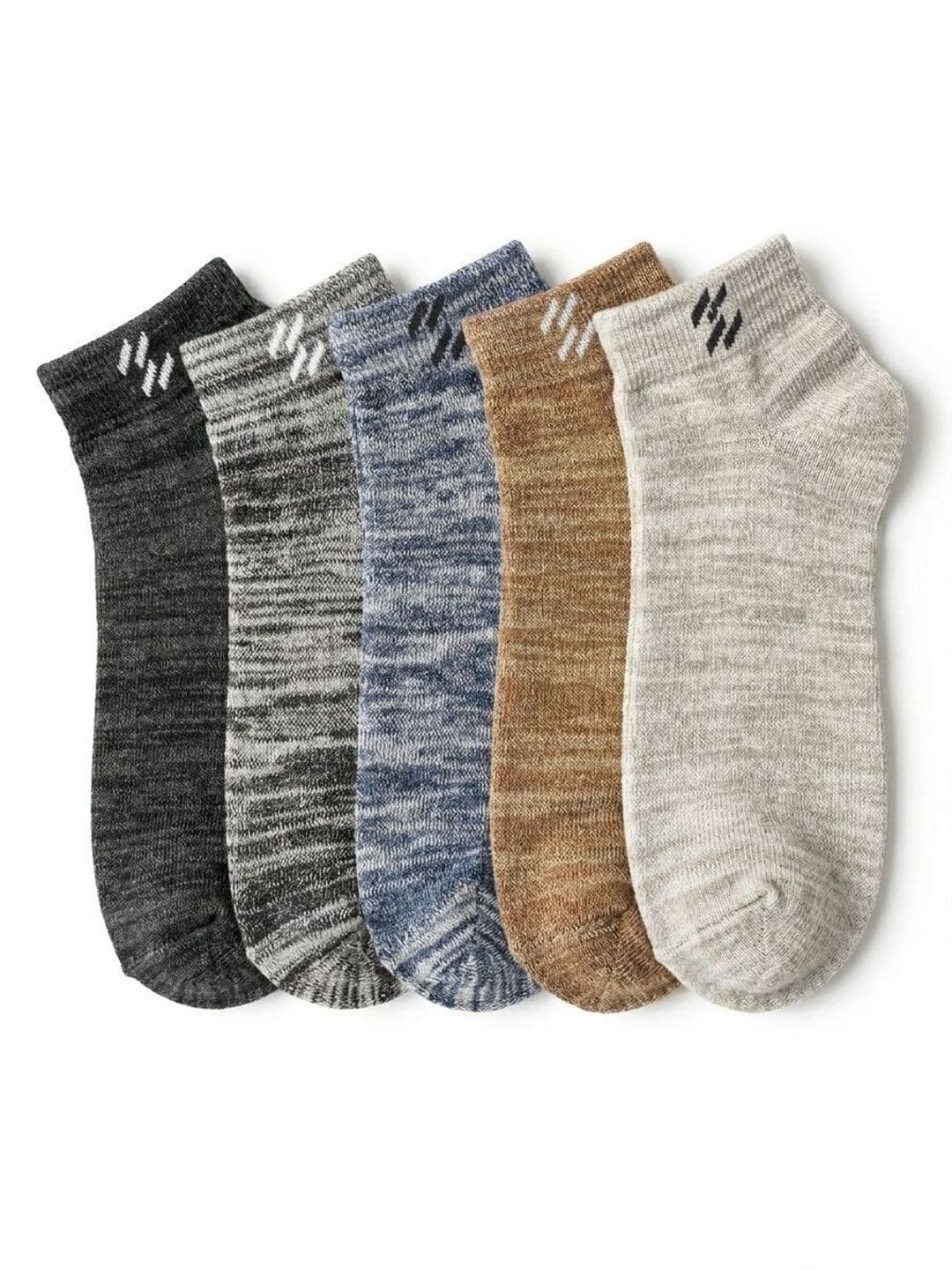 Sloxie Unisex Pack of 5 Cotton Assorted Patterned Ankle Length Socks - view 1