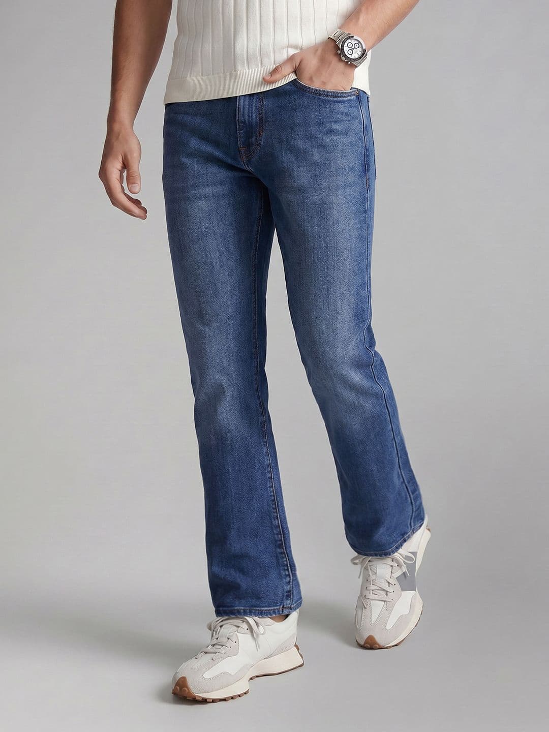 U.S. Polo Assn. Denim Co. Men Bootcut Light-Fade Stretchable Jeans - view 1