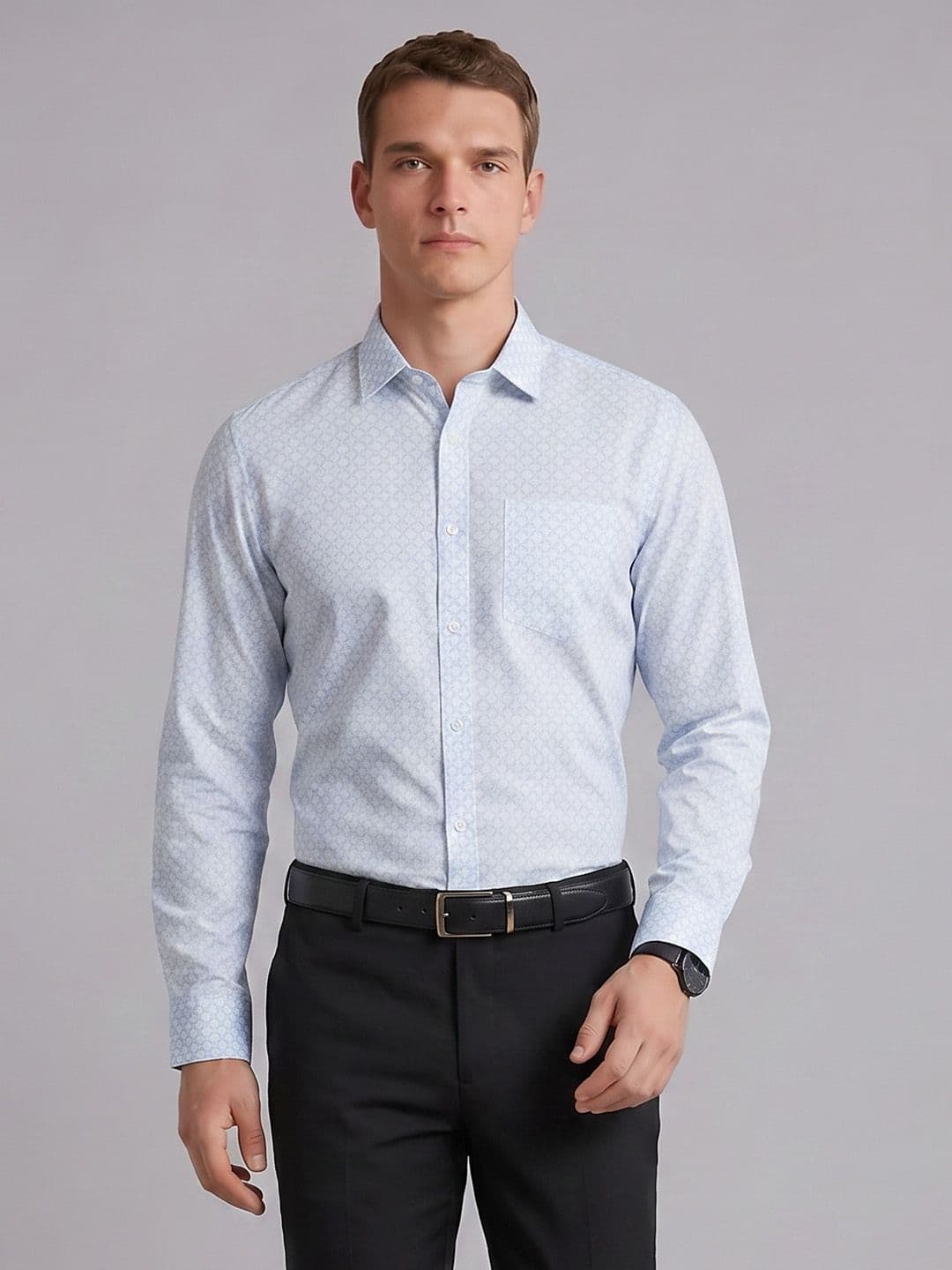 Blackberrys Micro Ditsy Printed Pure Cotton Formal Shirt - view 1