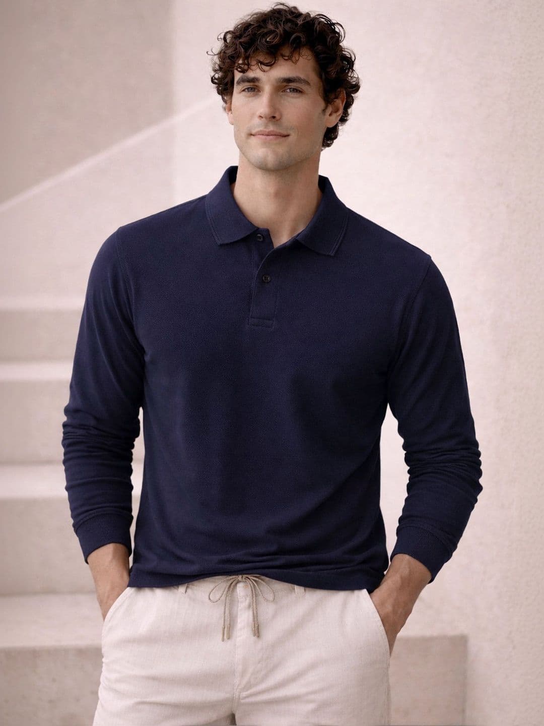 Mast & Harbour Men Polo Collar T-shirt - view 1