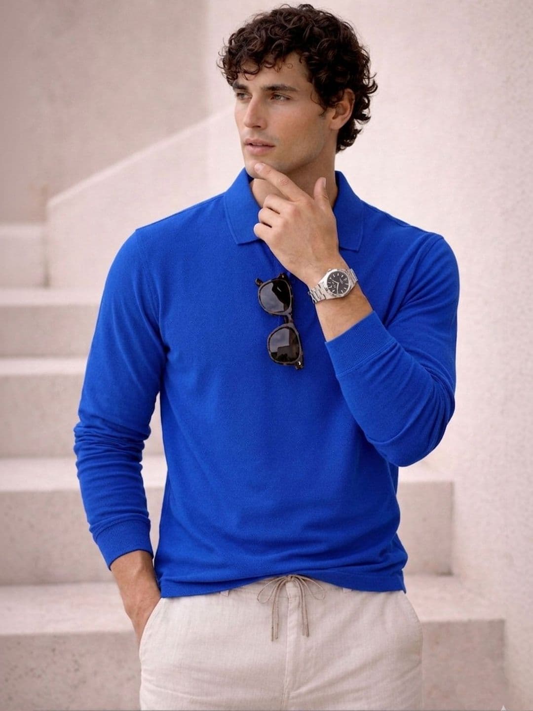 Mast & Harbour Men Polo Collar T-shirt - view 1